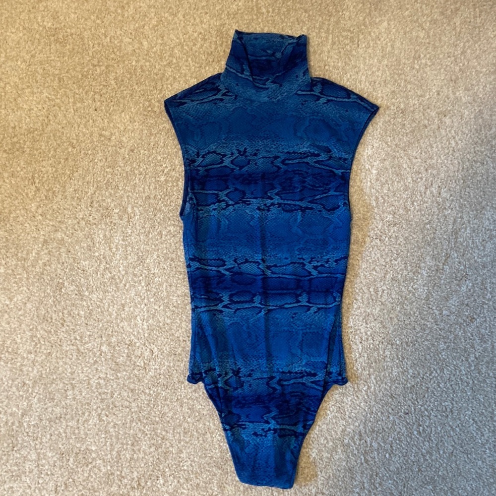 REVOLVE - Snake Print Tulle Bodysuit